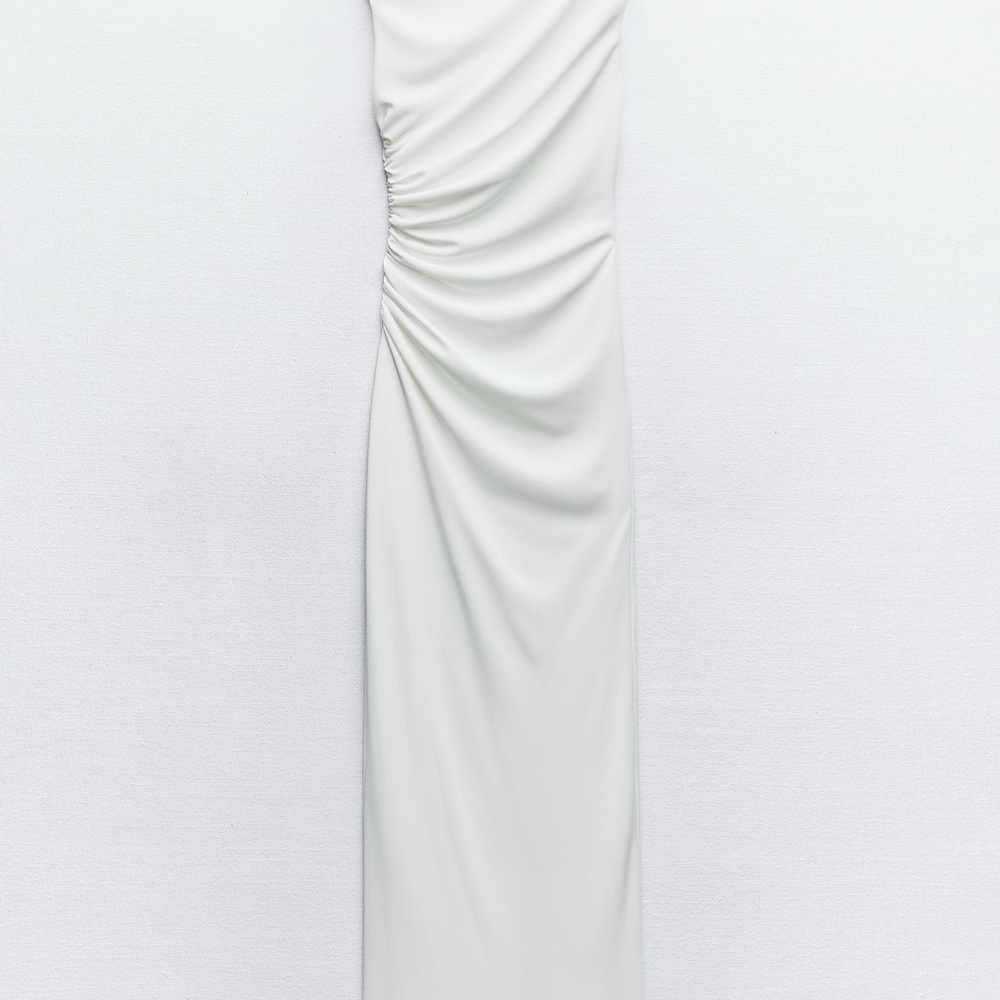 Zara One Shoulder Dress in White